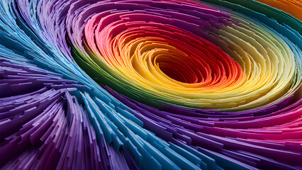 Fototapeta premium Dive into flavor! A colorful vortex takes you on a taste adventure