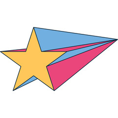 Obraz premium Retro Shooting Star