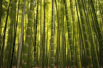 Fototapeta premium pattern background green bamboo forest in a park