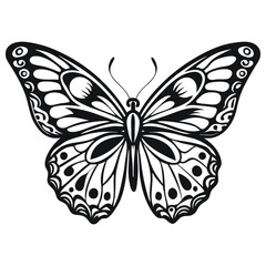 Butterfly icon, Butterfly silhouette. Isolated vector illustration