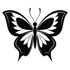 Butterfly icon, Butterfly silhouette. Isolated vector illustration