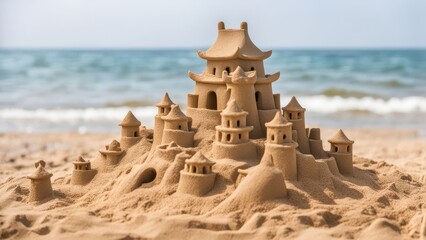 Small Chinese style sand castle