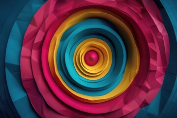 Fototapeta premium A colorful spiral design featuring a red ball at its center, perfect for creative projects and designs