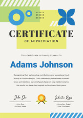 Naklejka premium Certificate of Appreciation Template Design