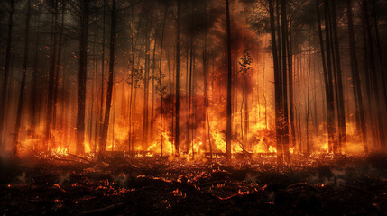 forest engulfed in flames