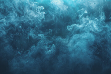 Dynamic smoke clouds Illuminated by a neon turquoise surface. The coolness of the underwater scenes.