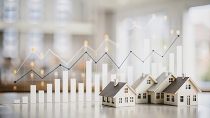Real Estate Investment Trends Background with Data Overlays

