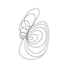 eps file of an abstract illustration of an unbroken line that conveys the creator's emotions. Suitable for research, display, research, wallpaper, background and embroidery mugs