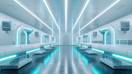 A high-tech laboratory filled with advanced medical manufacturing equipment