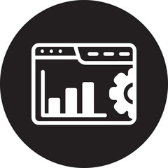 analytics glyph icon
