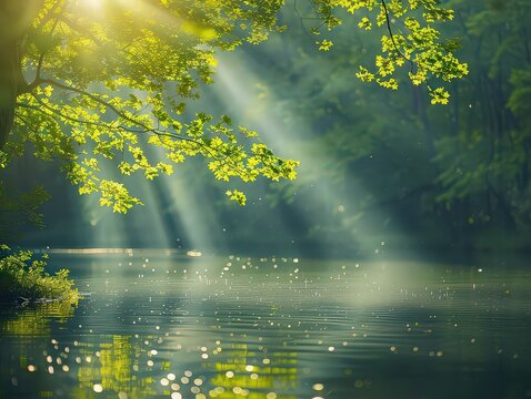 Capture a serene natural landscape that holds spiritual significance in Abrahamic traditions, leaving space for quotes or messages about the connection between nature and faith.