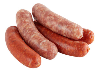 fresh sausage cut out isolated transparent background