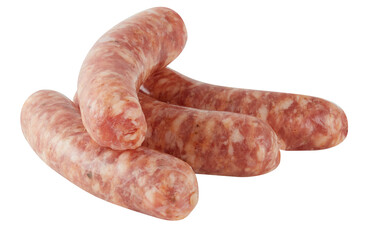 fresh sausage cut out isolated transparent background