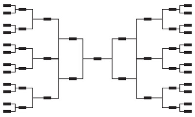 Templates of vector tournament brackets for teams. Blank bracket template. Vector illustration.  isolated on white background. EPS 10