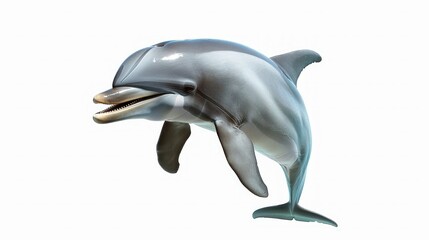 Obraz premium happy dolphin isolated on white backgroun