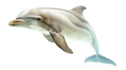 happy dolphin isolated on white backgroun