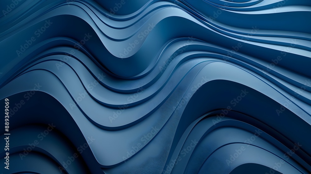 Poster Mesmerizing Fluid Waves of Abstract Geometric Patterns in Elegant Minimalist Design