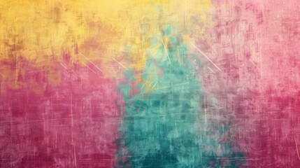 Obraz premium Colorful pink, yellow and turquoise gradient noisy grain background texture
