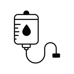 transfusion glyph icon with white background vector stock illustration