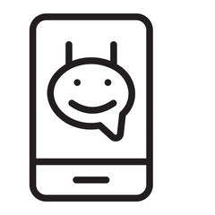 chatbot line icon