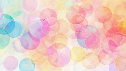 round pattern of colorful illustration on white background