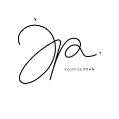 Jp Initial signature logo vector design