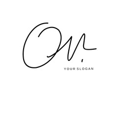 Ov Initial signature logo vector design