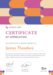 Geometric Certificate Template Design