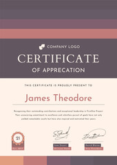 Geometric Certificate Template Design