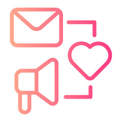 work flow gradient icon