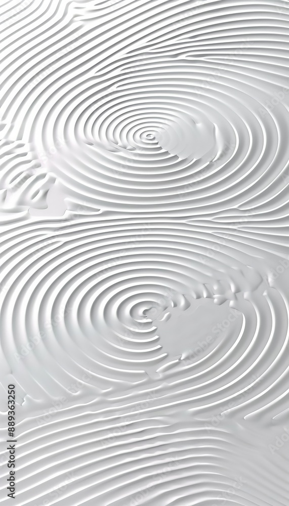 Poster minimalist white abstract wave pattern, soft focus background with light and shadows, 3d rendering