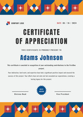 Modern Geometric Certificate Template Design