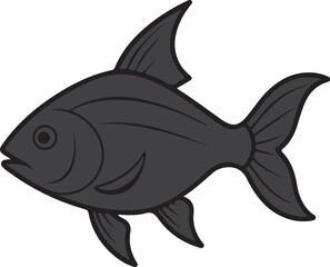 Fish cartoon isolated on white background