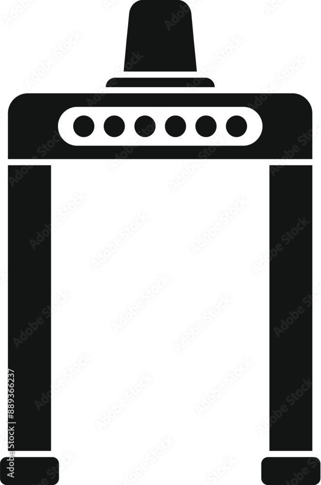Poster security metal detector gate using for scanning people passing through control in airport or other p