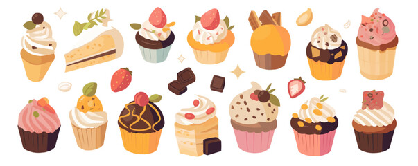 Yummy confection idea, Vector flat minimalistic isolated illustration
