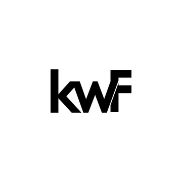 kwf typography letter monogram logo design