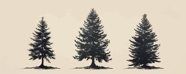 Naklejka premium Minimalist and Simple set of 3 Line White background - Vector illustration