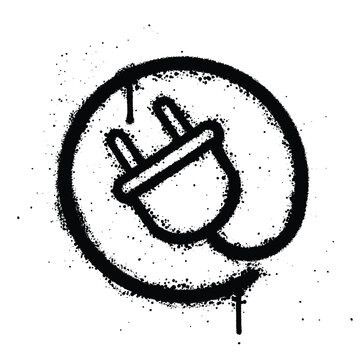 recommend clip art: Graffiti spray plug isolated on white background