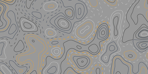 Topographic map contour line background vector concept. Seamless repeat geometric background. 