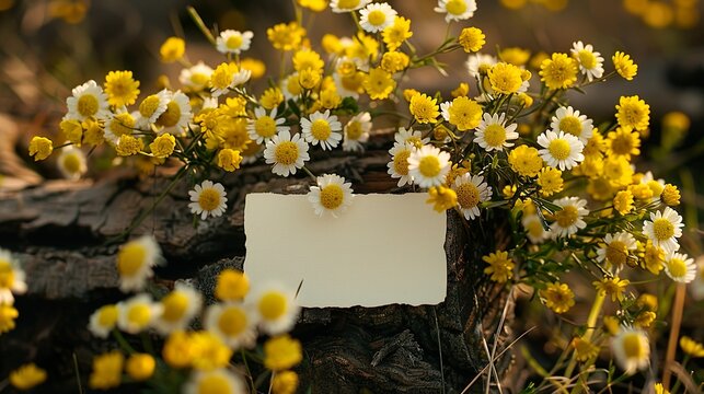 Maqueta de una nota en blanco con espacio para texto. 