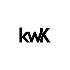 kwk initial letter monogram logo design