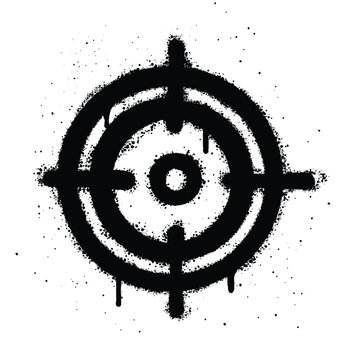 recommend clip art: Graffiti spray Target isolated on white background
