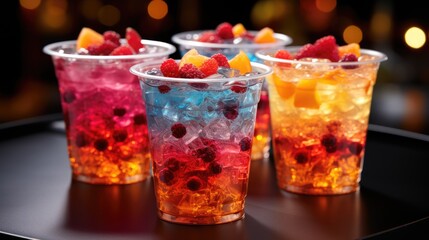 Refreshing beverage in handcrafted glass  