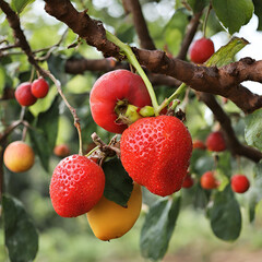 ripe berries on a branch in nature