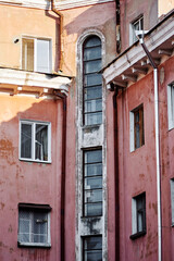 Fototapeta premium Facade of an old pre-revolutionary Russian house