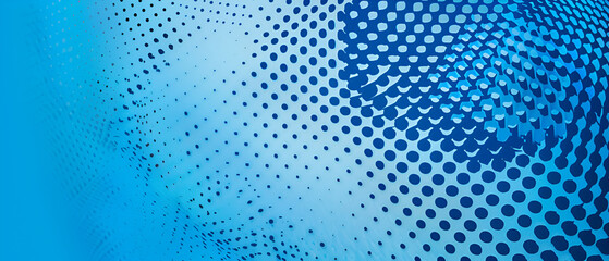 Abstract wide technology background with hexagons and gear wheels ,Abstract background made of curves and halftone dots in blue colors