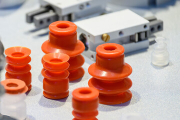 Close up scene the various type of suction cup.