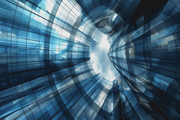 Blue and Silver light, Explore the futuristic vistas of an abstract radial technology city.
