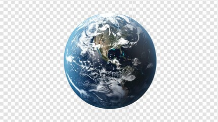 An Earth planet isolated on transparent