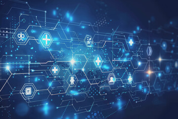 Healthcare, blue colors, abstract background, abstract modern, abstract technology.